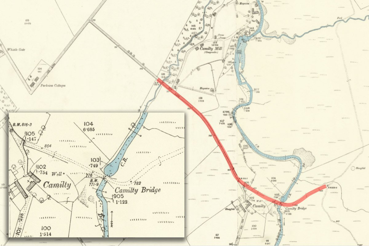 Camilty bridge map 1895.png