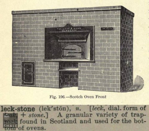 A typical Scotch bread oven, and the dictionary definition of leck-stone.