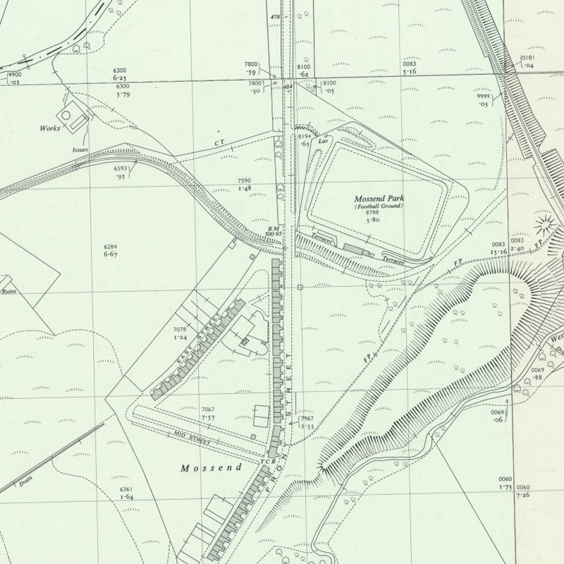Polbeth No.10 Pit - 1:2,500 OS map c.1962, courtesy National Library of Scotland