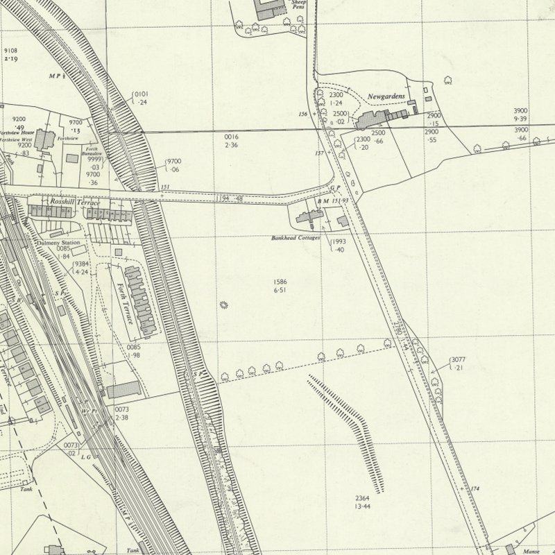 Rosshill No.1 & 2 Mines - 1:2,500 OS map c.1955, courtesy National Library of Scotland