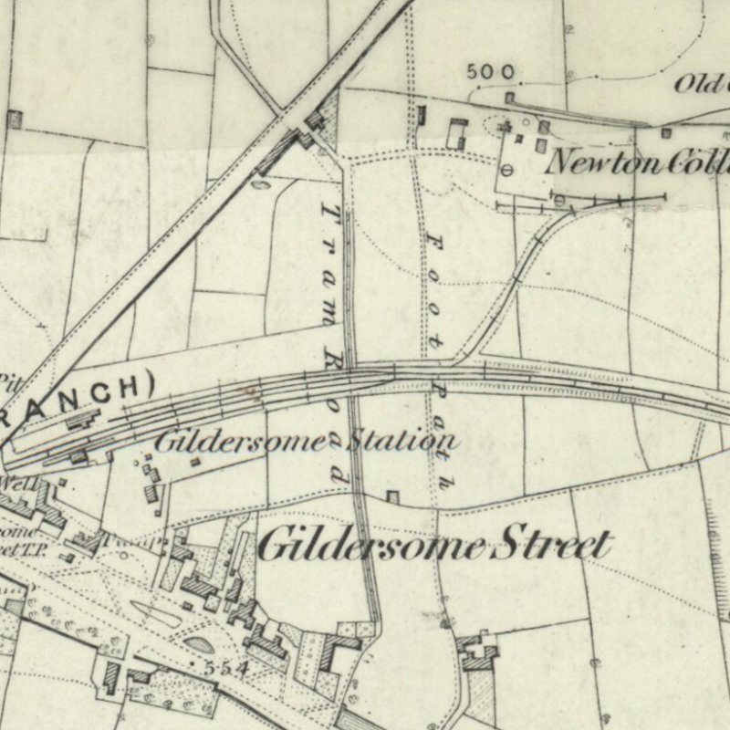 Gildersome Oil Works, 6" OS map c.1847, courtesy National Library of Scotland