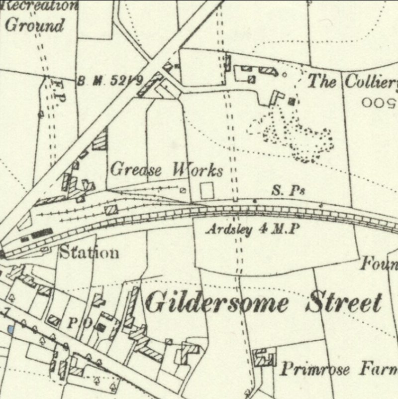 Gildersome Oil Works, 6" OS map c.1888, courtesy National Library of Scotland