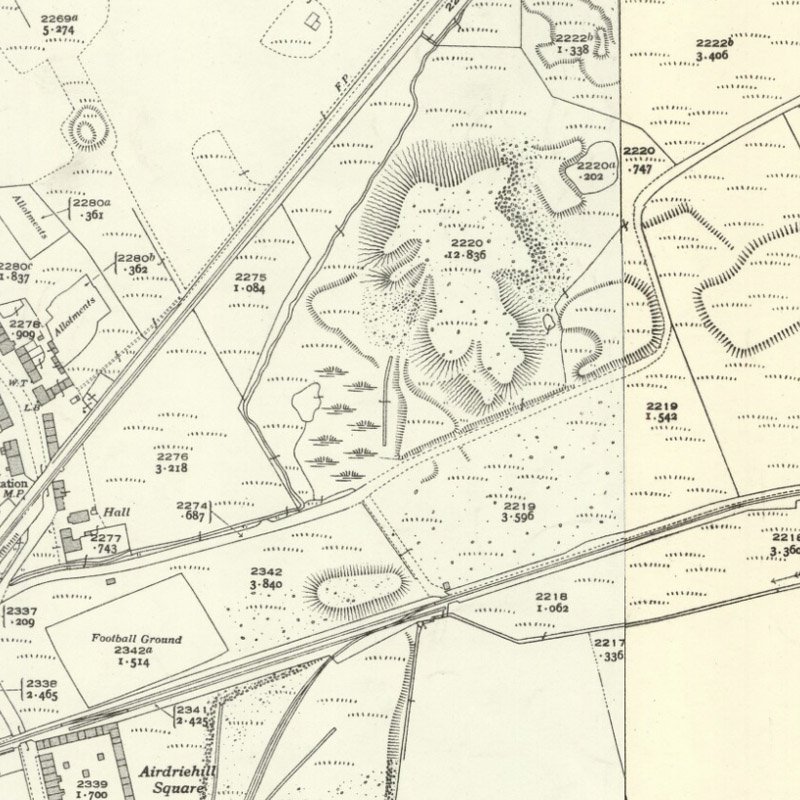 Stanrigg Oil Works - 25" OS map c.1938, courtesy National Library of Scotland